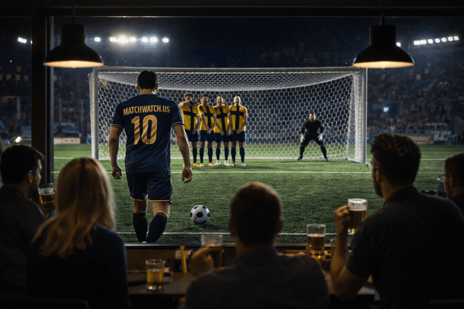 Fans watching a match